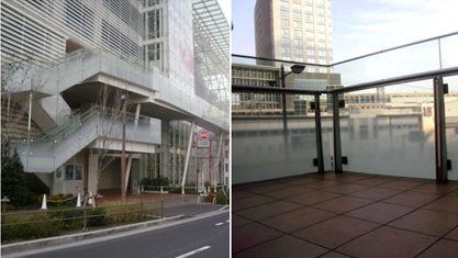 商業施設 階段手すり部